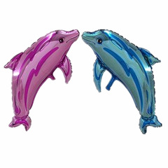 義烏市翔迪飄空氣球鋁膜海豚 通動物造型熱氣球升空太空氣球批