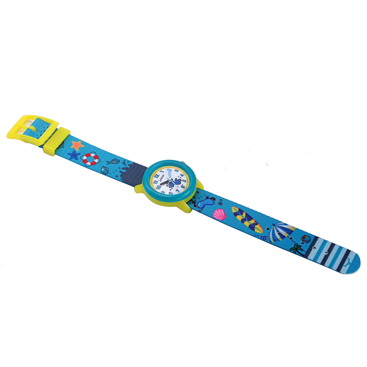 九牛厂家直销夏日卡通防水儿童识时跨境爆款织带款卡通儿童手表