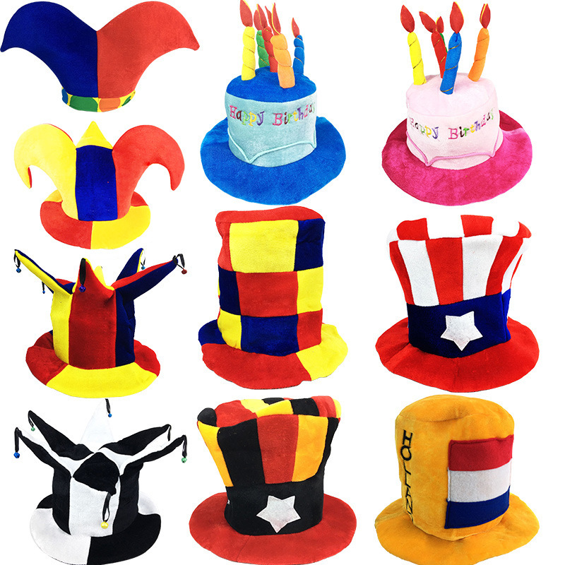 Carnival Show Headwear Clown Hat Masquerade Football Beer Polygonal Hat Carnival Show Headwear Clown Hat Masquerade Football Beer Polygonal Hat