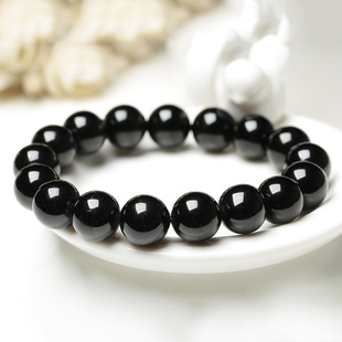 Brazil old mine natural black tourmaline bracelet men and women couple Fashion Korean style Energy stone bracelet wholesale