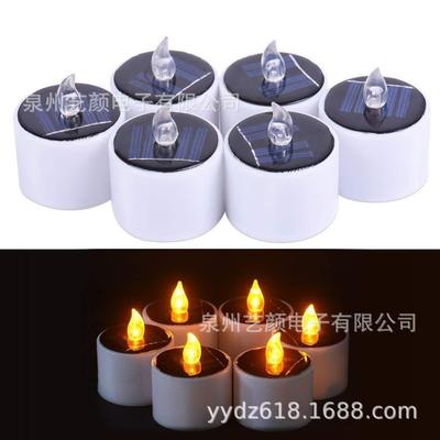 現貨當天發貨藝顏新款太陽能防水蠟燭燈太陽能電子蠟燭款全防水