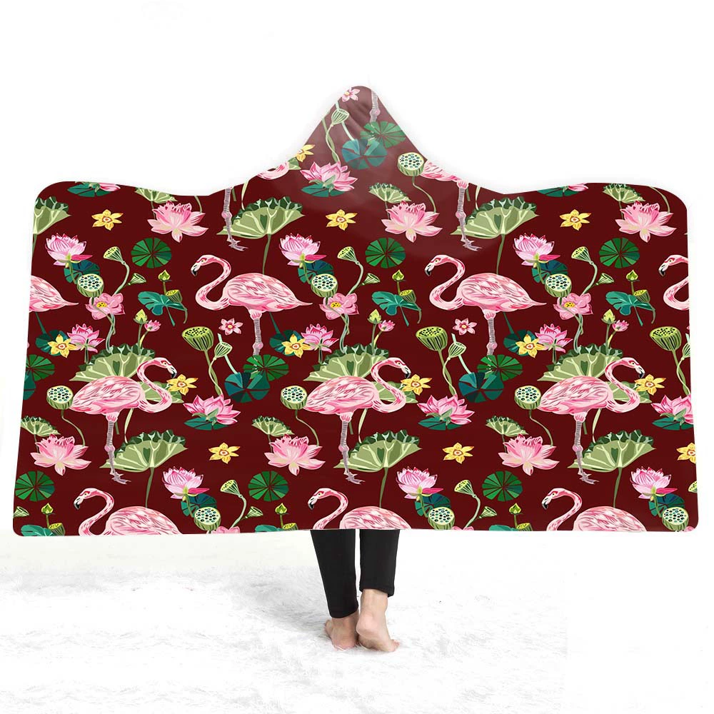 Новый H волшебный плащ с капюшоном плащ одеяло взрослые дети шляпа двойное плюшевое одеяло на фигуру