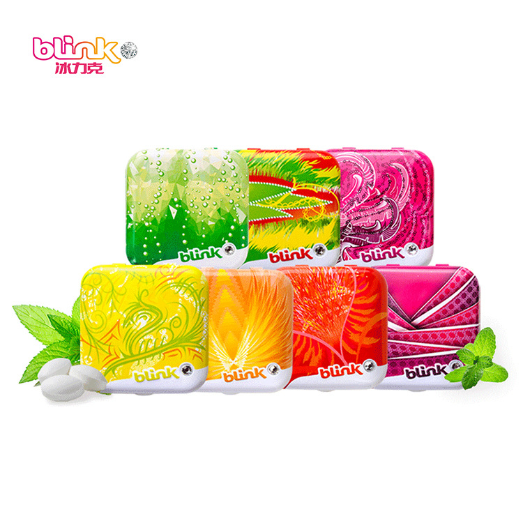 厂家直供德国blink冰力克无糖果粉薄荷含片口香糖约会清新口气|ru