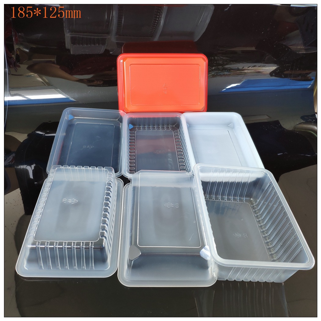 周黑鸭盒 1812锁鲜盒 透明盒 一次性长方形卤味包装盒 PP塑料盒