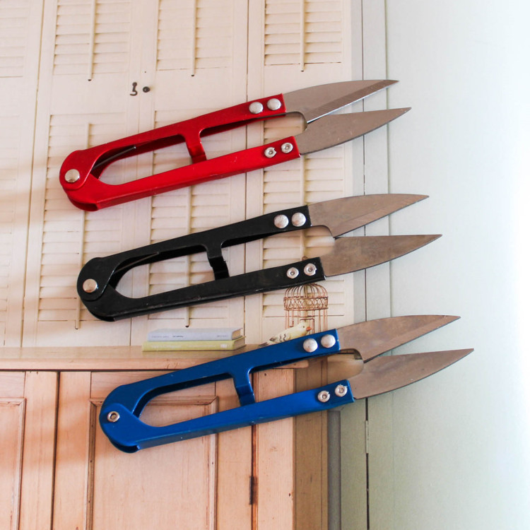 手工刺绣材料工具十字绣弹簧纱剪线剪彩色小剪刀U型剪刀修线头