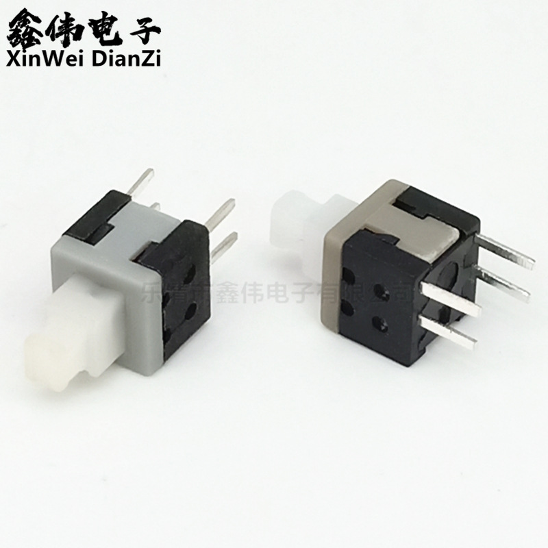 厂家直销 自锁按键开关5.8*5.8四脚 六脚立式 耐高温自锁无锁开关