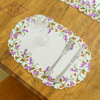 Langxiu pastoral satin embroidered white table cloth cloth cloth lavender long embroidered hollow hot hole table flag
