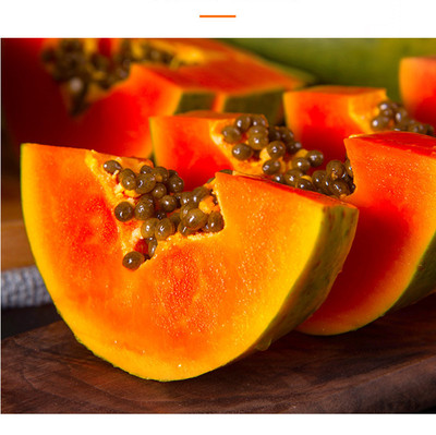 supply Hainan Red Papaya milk Rock sugar Papaya Green Papaya fresh Season fruit 10 Jin