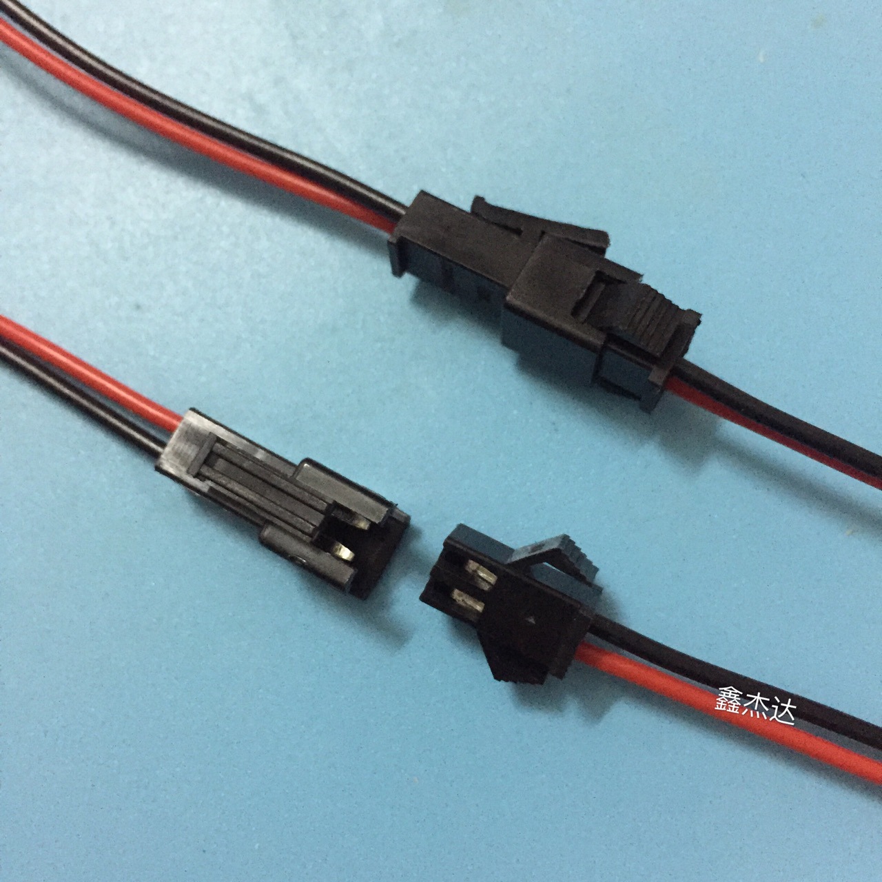 热销 SM端子线 led筒灯天花灯公母对插线端子连接线 2p3p4P红黑线