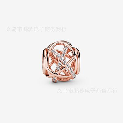 Pan new style bright polishing line Rose Gold Actress Pendant DIY String beads