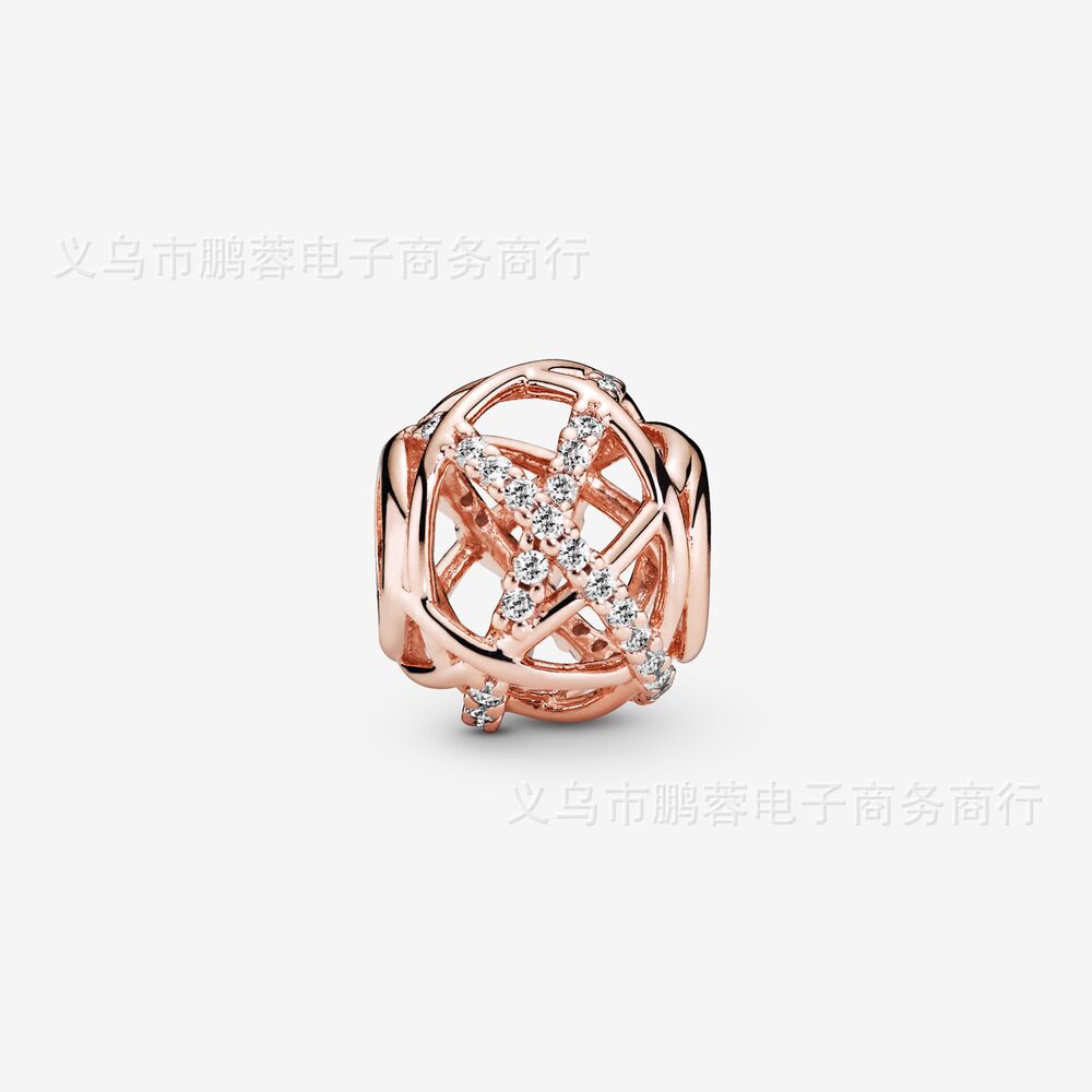 Pan new style bright polishing line Rose Gold Actress Pendant DIY String beads