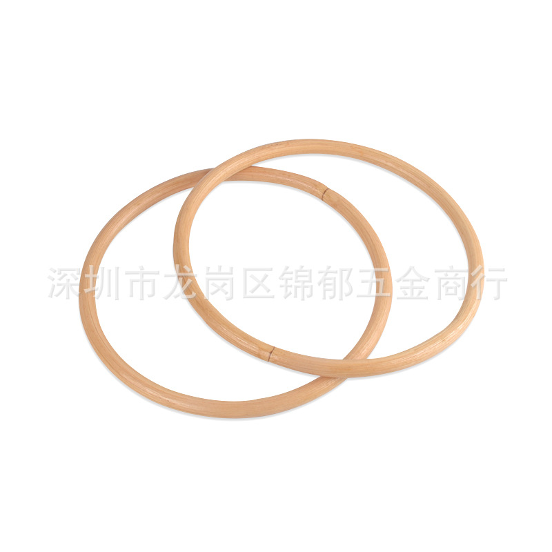 木提手 厂家直销 148mm手工环保DIY木圆形提手 手带包配件