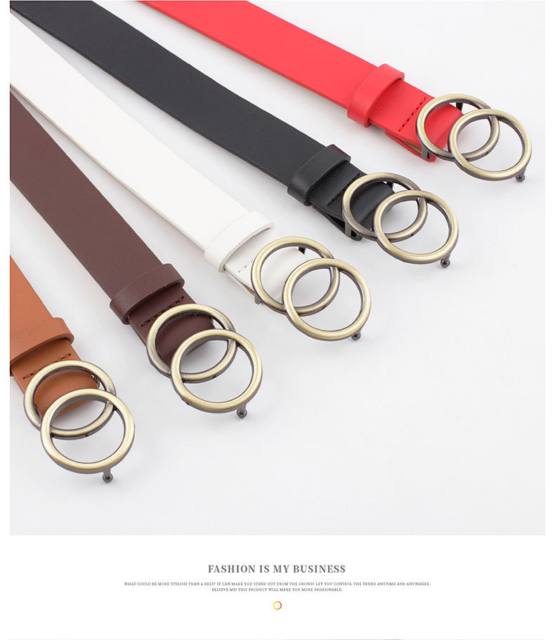 New Fashion Round Buckle Belt Leisure Belt Ladies Jeans Belt Fashion Dress Belt Nihaojewelry Wholesale display picture 8