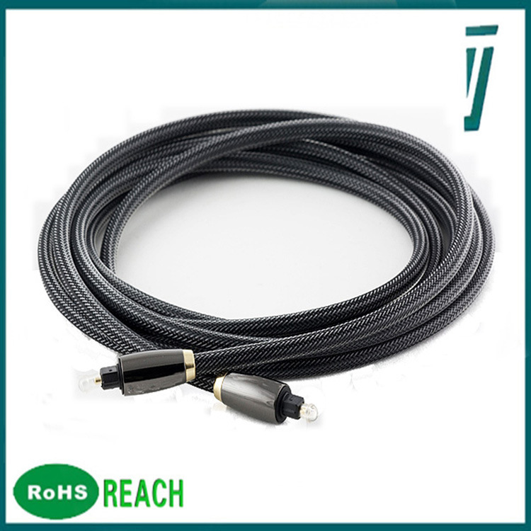 TJ1069 high-end custom metal copper head 6.0mm wire diameter screen high-grade audio optical fiber line TJ1069 high-end custom metal copper head 6.0mm wire diameter screen high-grade audio optical fiber line