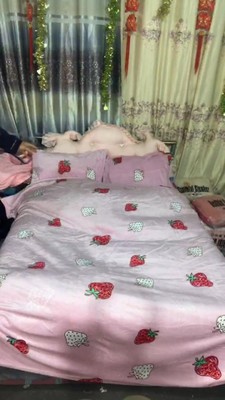枕头上有一点瑕疵两米二，两米四，草莓的89元一套