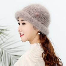 女士帽子冬季加厚保暖羊毛帽韩版双层护耳加绒针织帽兔毛线帽