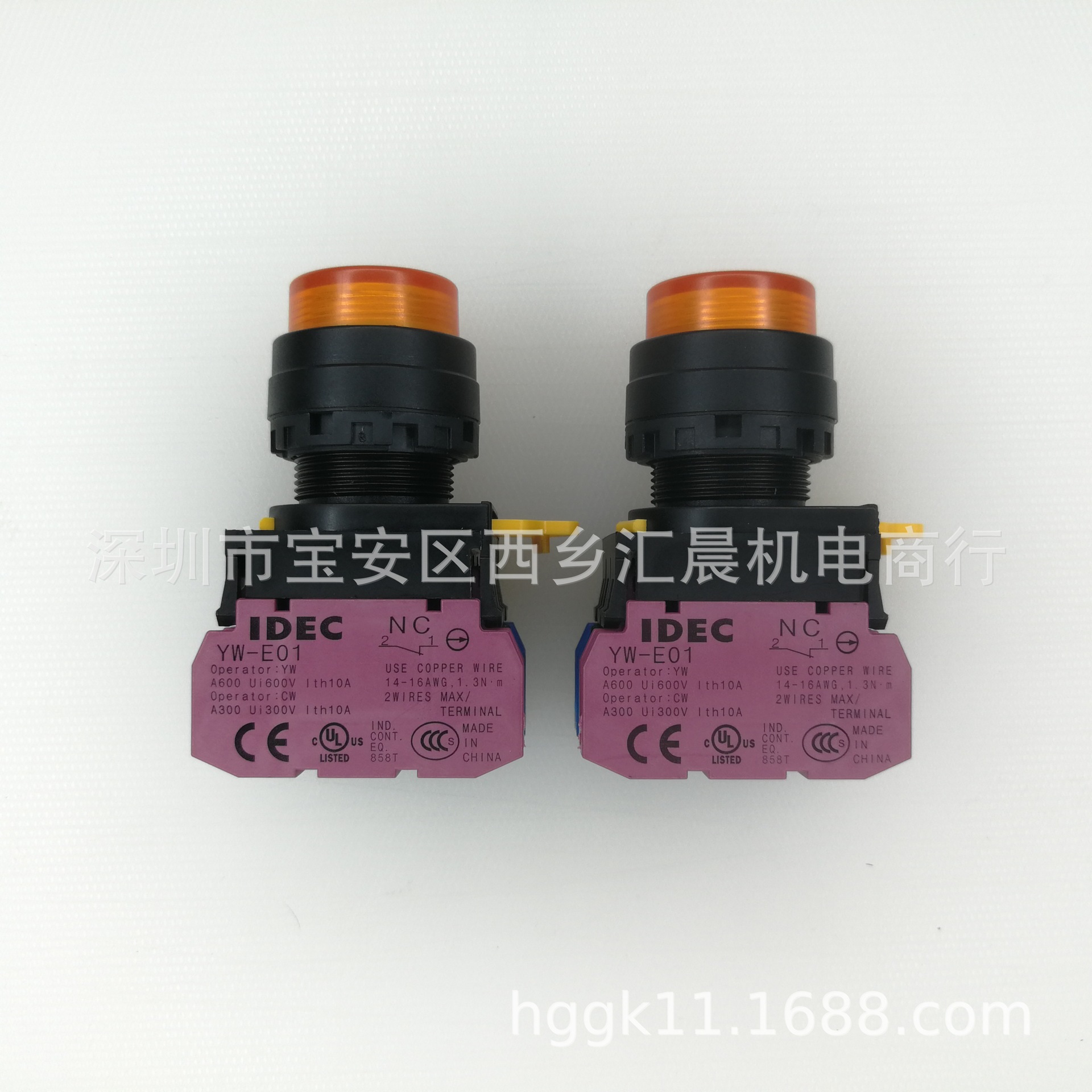 IDEC和泉按钮开关YW1L-A2E11Q4A YW1L-A2E11QM3A