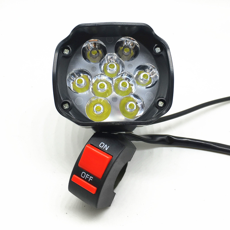 電動車摩托車led前大燈前照燈三輪代駕電動車led前燈強光爆閃射燈