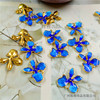 New product Jingtai Blue Craft Jewelry Gold Gold Roasted Blue Parts Flower Necklace Accessories Bracelet Accessories