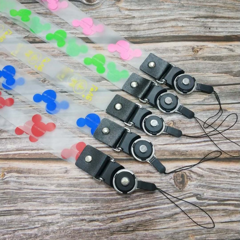 summer Selling Chaopai transparent jelly Wide Mobile phone lanyard Brand Two-in-one Detachable SUP Rope wholesale