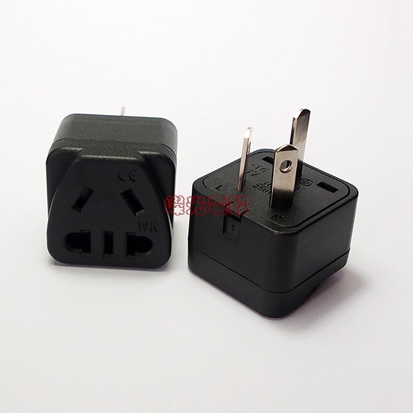 WK-16澳规国标三扁转新国标五孔带儿童保护门八字脚接地澳洲插头