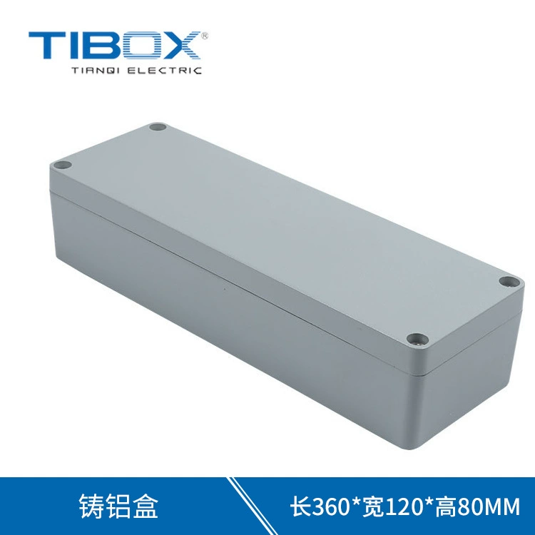 Коробка 360*120*80 литого алюминия ТИБОС делает распределительную коробку водостойким для перехода и минировать рельса на открытом воздухе