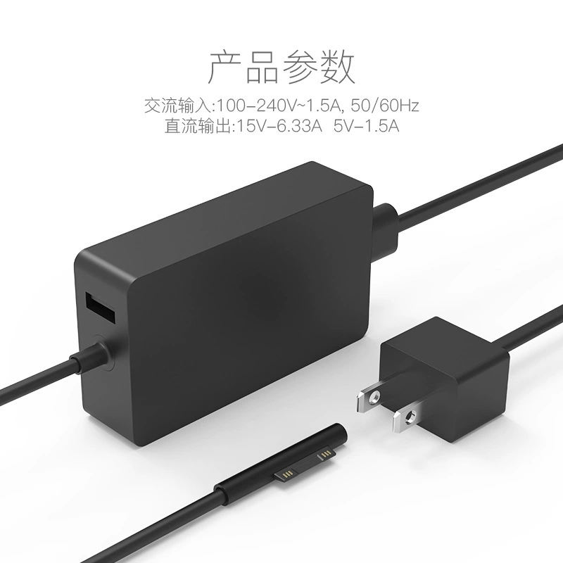 Совместимое зарядное устройство, ноутбук, 102W, 15V, 33A, Surface Book