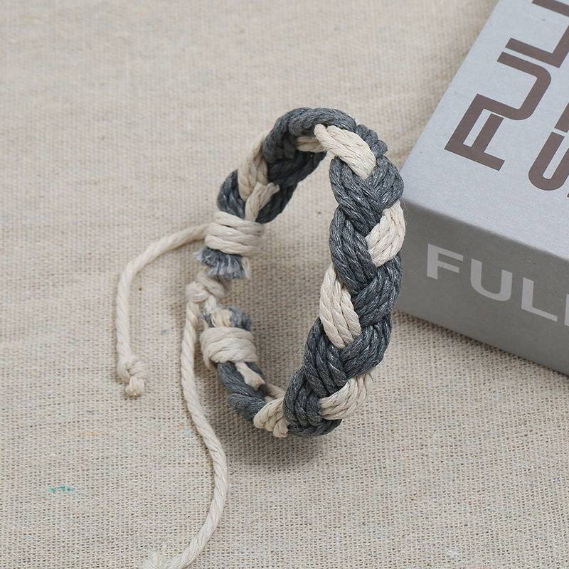 New colorful hemp rope couple bracelet ethnic style hand-woven bracelet simple jewelry