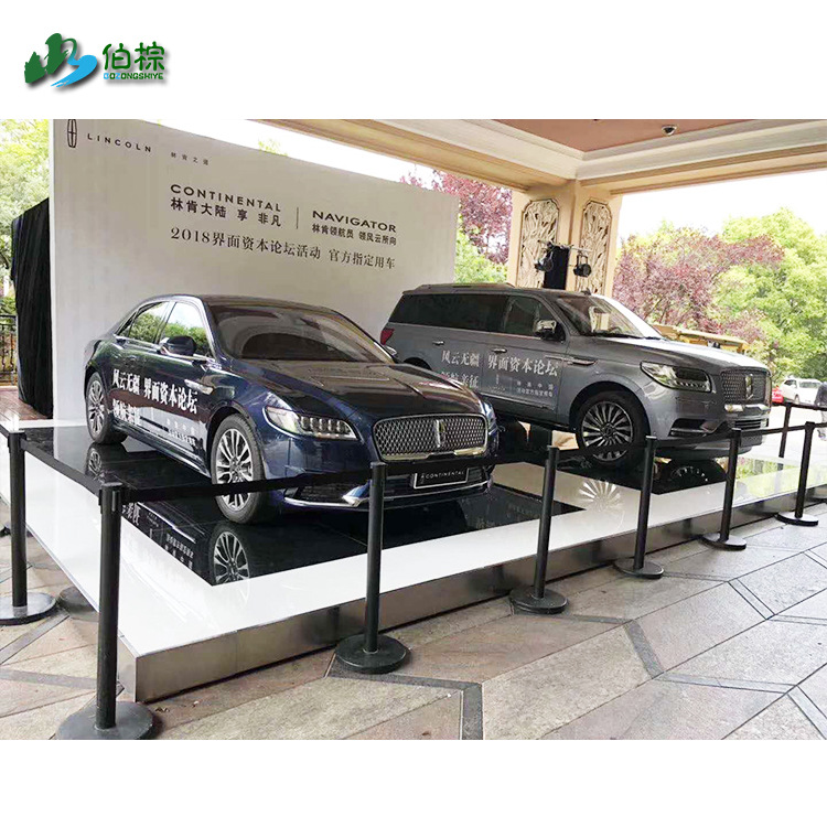 汽车木地台板 不锈钢包边车展会展地台活动汽车展示台厂家直销|ms