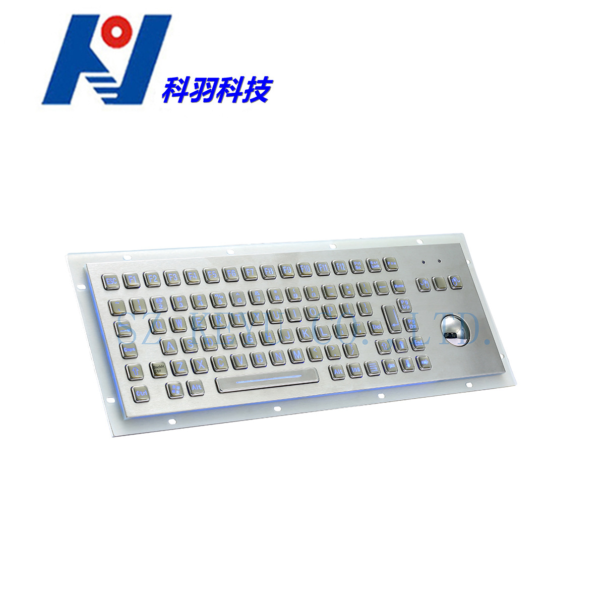 89键背光金属键盘带轨迹球 大键盘 392*135mm