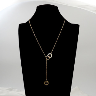Creative sweater, trend necklace, human head, coins stainless steel, new collection, European style