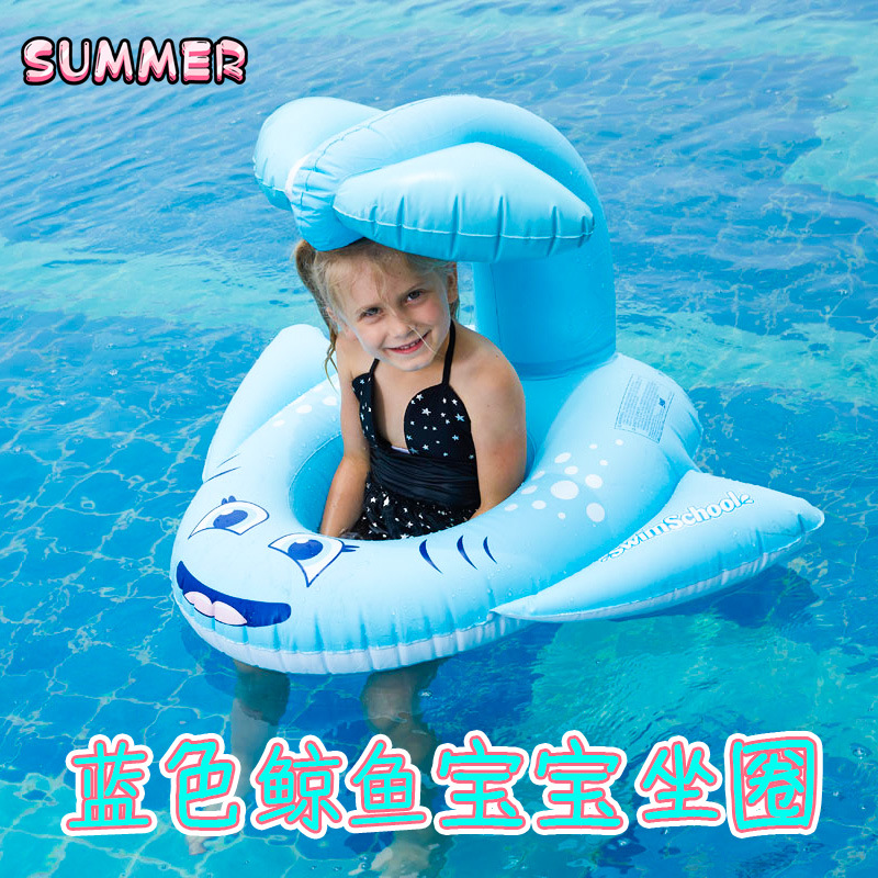 Spot wholesale blue whale inflatable baby swimming seat circle…