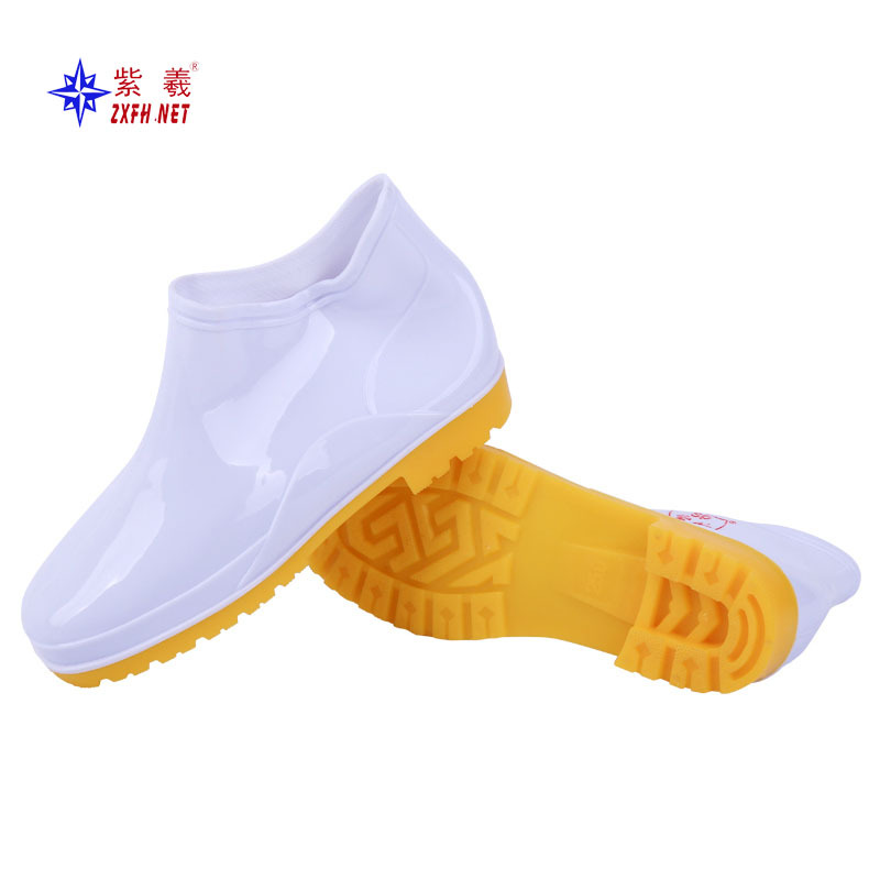 上海工厂食品雨鞋耐油耐穿耐脏工作水鞋低筒防护鞋|ru