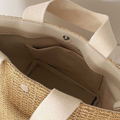 ins 2019 new seaside summer beach vacation summer pastoral style woven bag retro portable straw bag for women