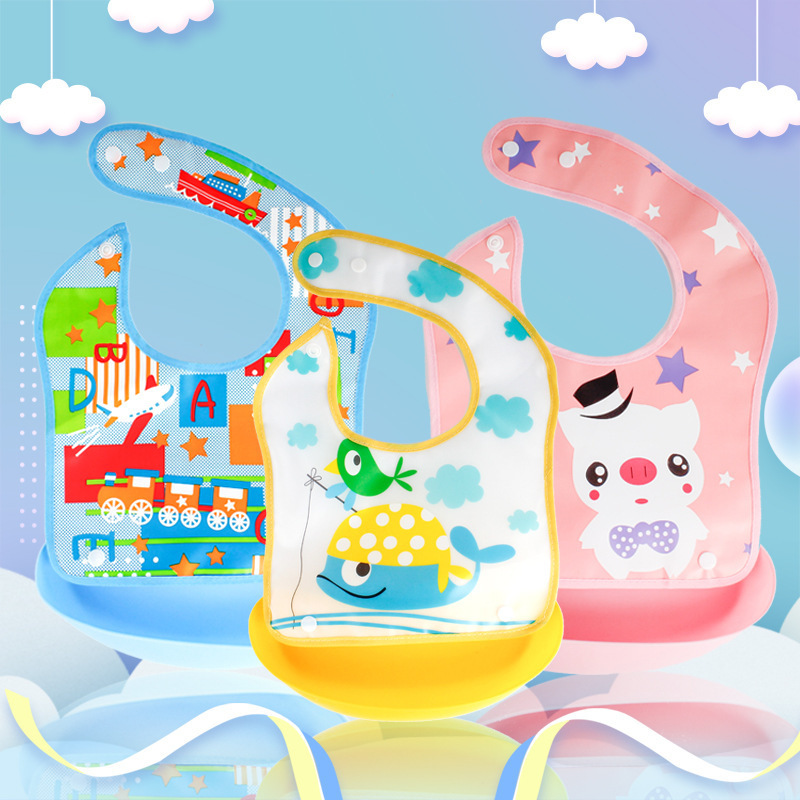 Factory Direct baby eating bib detachable baby waterproof bib bib bib cartoon eva bib customization
