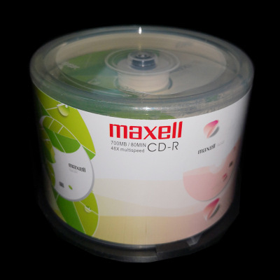 [Gilu business]Maxell CD-R 48X blank CD CD Burn Disk space Disc Green leaf CD50 slice