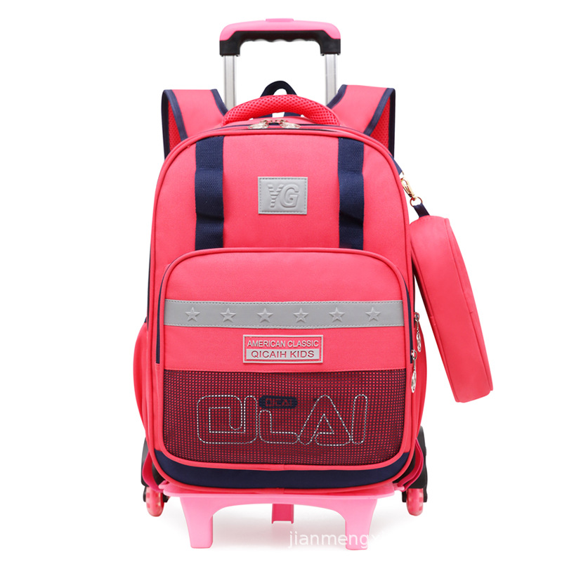 On behalf of pupil new pattern Pull rod schoolbag 16 grade Shoulders Removable children knapsack Manufactor Direct selling