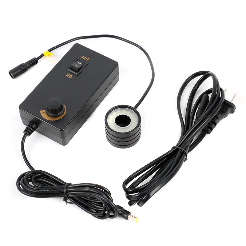 视频显微镜 28mm 32LED高亮度白色 铝合金 辅助光源 可调环型灯源