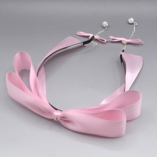 Handmade bow hair accessories headdress lolita ribbon Pearl tassel hairpin hairband LOLITA Japanese KC hoop