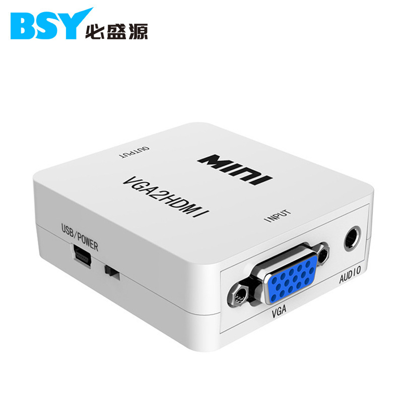 Factory Direct VGA TO HDMI converter mini VGA TO HDMI adapter support 1080p HD