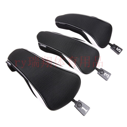 Golf wood club cover, unlicensed mesh 135 three-piece set, thickened nylon protective cover, cross-border hot sale