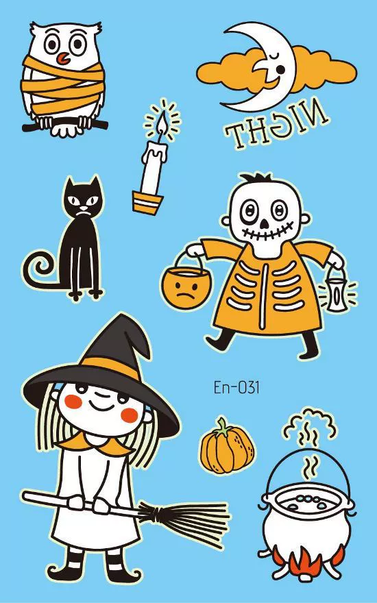 Children's ecological tattoo stickers, Amazon, halloween