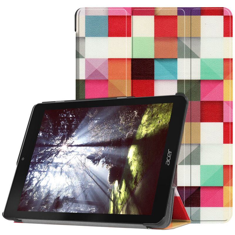 Acer chromebook Tab 10 Flat Protective Leather Case Ultra-Thin 9.7 Tri-Fold Painted Back Case