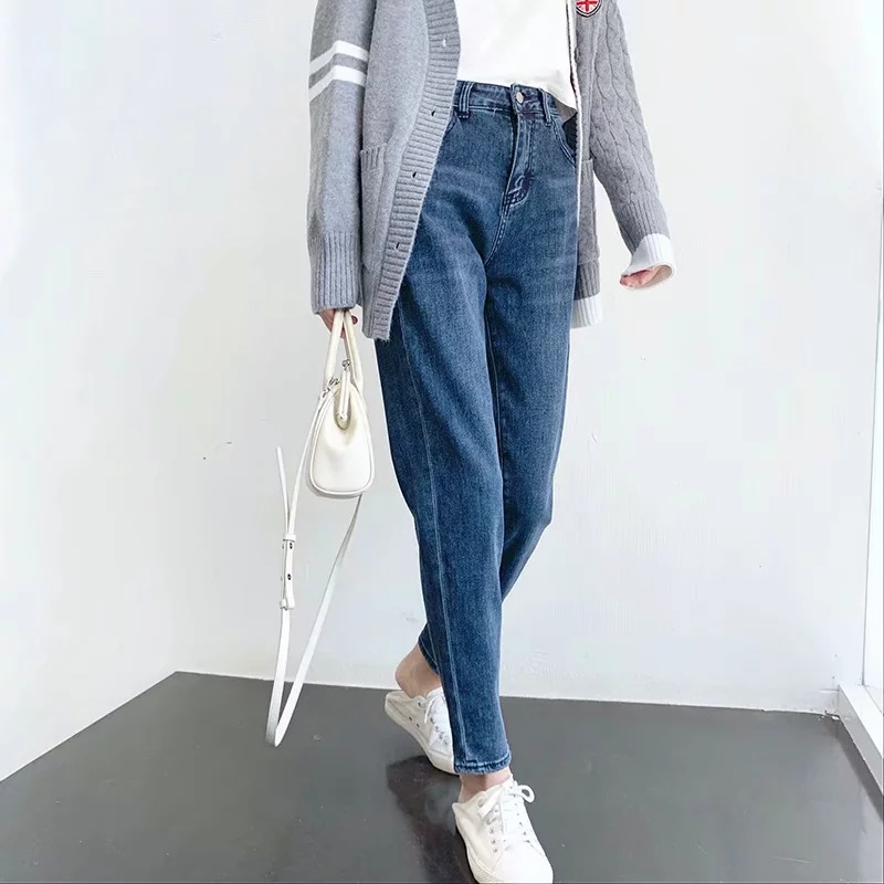 autumn fashion retro high waist washed jeans  NSAC13944