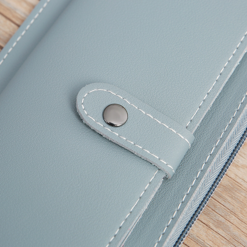116g Weight Zipper Closure Type Business, Travel Occasion Pu Leather Material Solid Color Pattern Women'S Gender Square Shape Light Grey, Dark Grey, Rose Red, Pink, Red, Green, Blue, Gold, Black Color Fashion Multi-function Zipper Multi-card Buckle Wallet 18