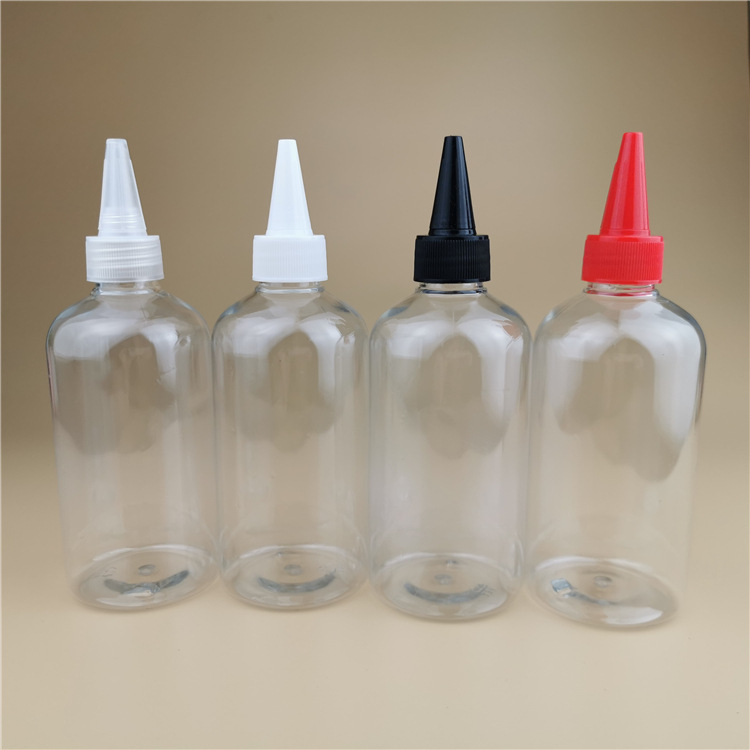 现货 胖250ml塑料尖嘴瓶 油墨瓶 pet透明取样瓶 液体分装瓶