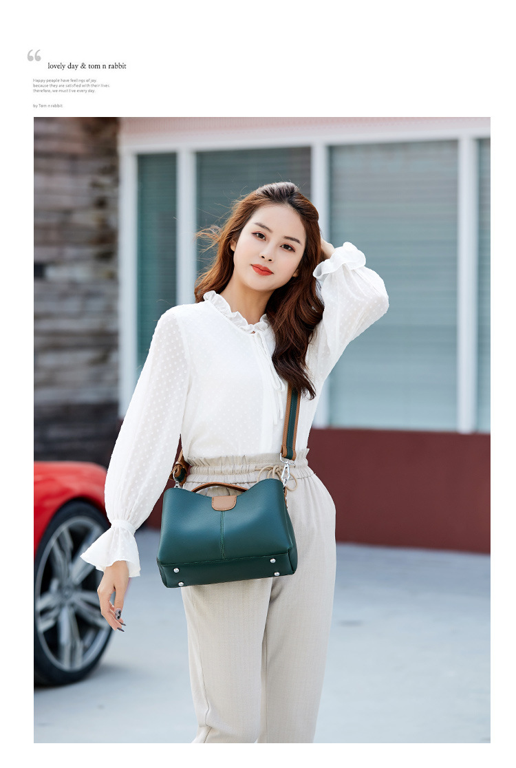 Koreanische Mode Einfache Retro-messenger-handtasche display picture 4