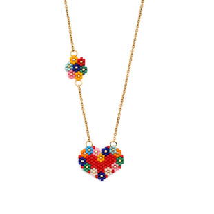 Hot Selling Fashion Hand-woven Colorful Love Necklace Wholesale display picture 27