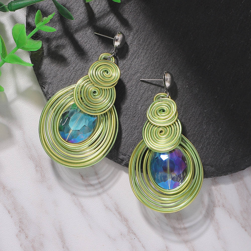 New Alloy Gem Earrings display picture 9