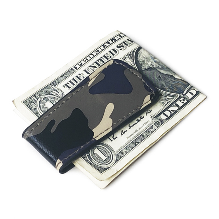 Fashion Korean New Camouflage Wallet Mini Magnet Clip Simple Ultra-thin Wallet Coin Wallet Wholesale Nihaojewelry display picture 7